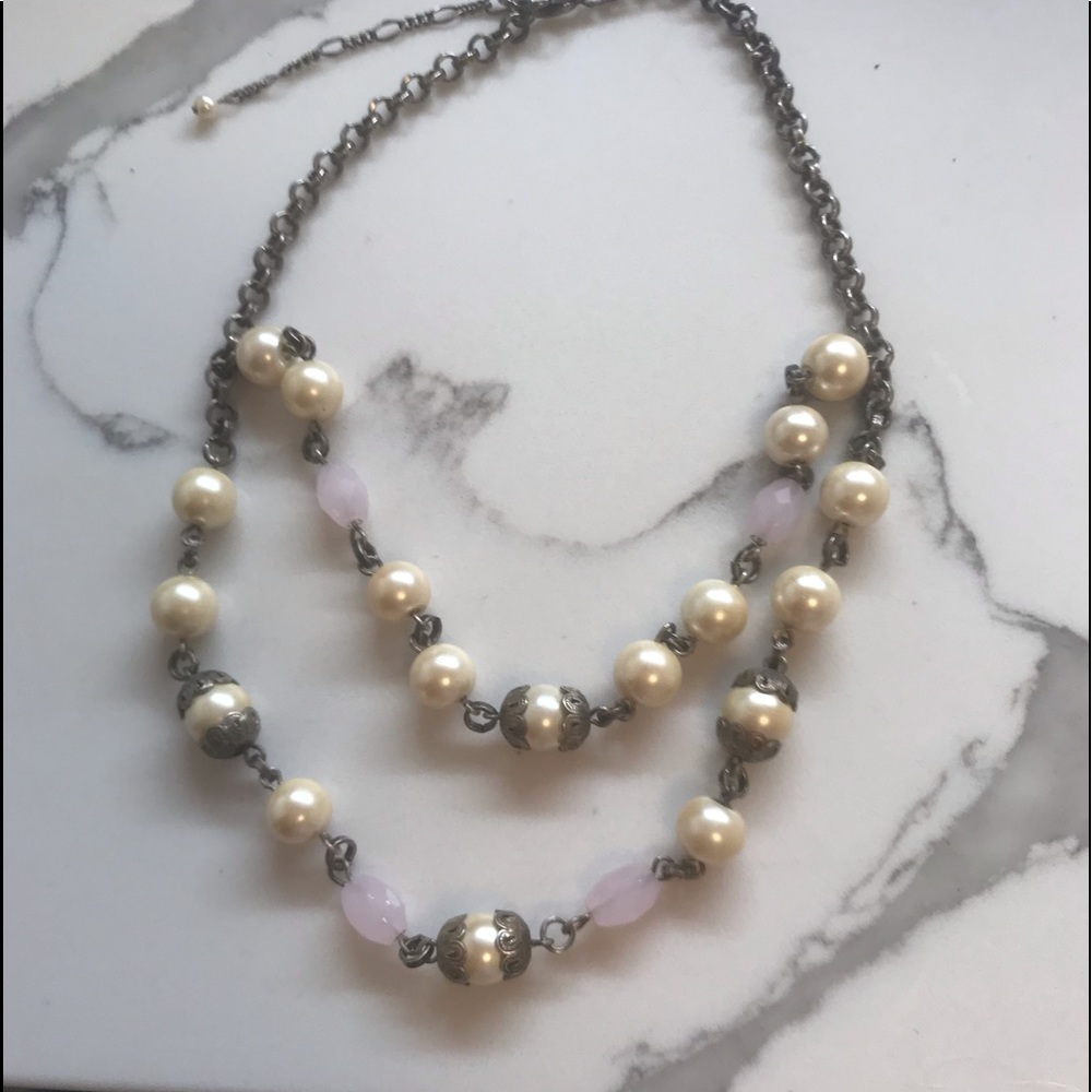 🔥🔥🔥Aerie double strand pearl necklace 17”.   Gift box is included ❤️🌺